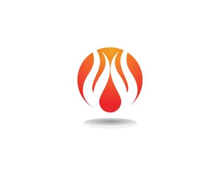 Fire Logo Template vector icon Oil, gas and energy logo concept Illustrazione stock