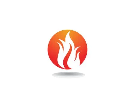 Fire Logo Template vector icon Oil, gas and energy logo concept Illustrazione stock