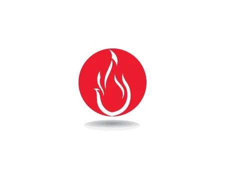 Fire Logo Template vector icon Oil, gas and energy logo concept Stock Illustration