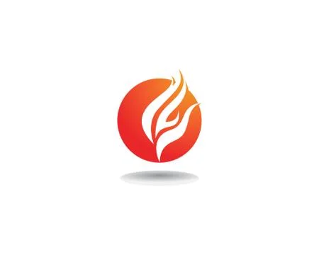 Fire Logo Template vector icon Oil, gas and energy logo concept Stock Illustration