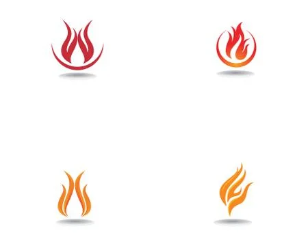 Fire Logo Template vector icon Oil, gas and energy logo concept Stock Illustration