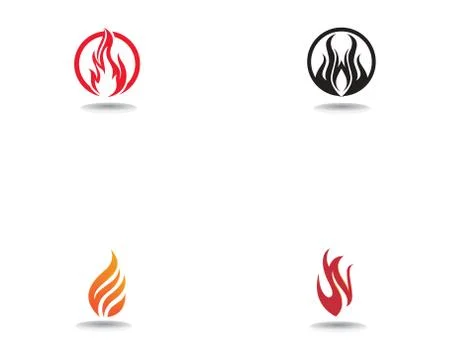 Fire Logo Template vector icon Oil, gas and energy logo concept Illustrazione stock