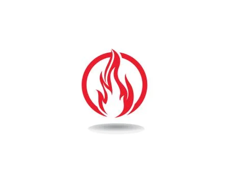 Fire Logo Template vector icon Oil, gas and energy logo concept Stock Illustration