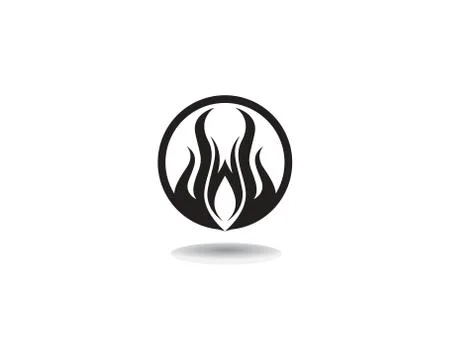Fire Logo Template vector icon Oil, gas and energy logo concept Stock Illustration