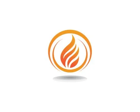 Fire Logo Template vector icon Oil, gas and energy logo concept Stock Illustration