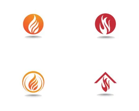 Fire Logo Template vector icon Oil, gas and energy logo concept Illustrazione stock
