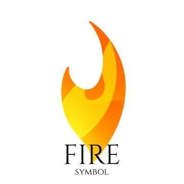 Fire logo vector icon. Conceptual flame symbol Stock Illustration