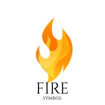 Fire logo vector icon. Conceptual flame symbol Stock Illustration