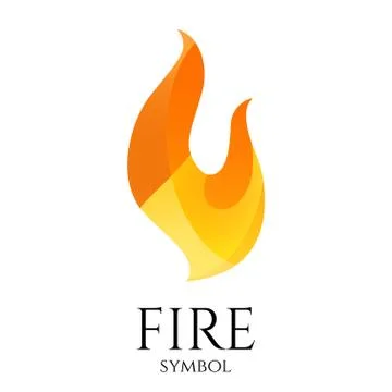 Fire logo vector icon. Conceptual flame symbol Stock Illustration