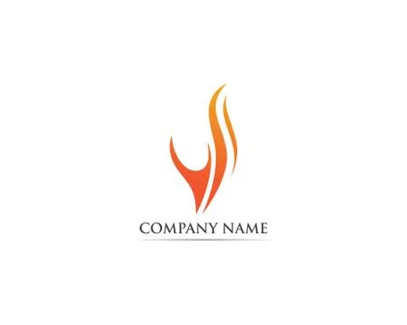 Fire logo vector template hot Illustrazione stock