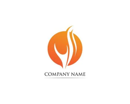 Fire logo vector template hot Stock Illustration