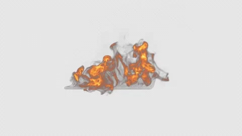 Fire Loop on Alpha Stock Footage 265374130