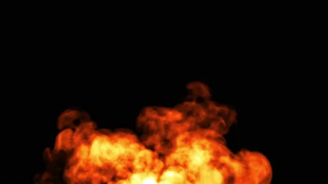 Fire Loop Design on Black Background. Close-up 스톡 동영상 155305113