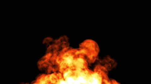 Fire Loop Design on Black Background. Close-up Stock Footage 155305152