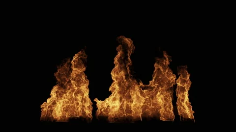 Fire Loop Element Stock Footage 144145472