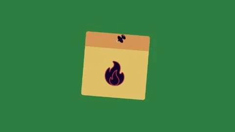 Fire Looping With Icon Transparent Background Animation Vidéo 338012828