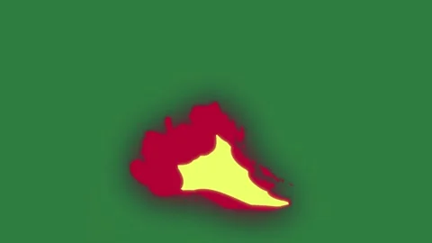 Fire Looping With Map On Chroma Key For Compositing Stock Footage 338011777