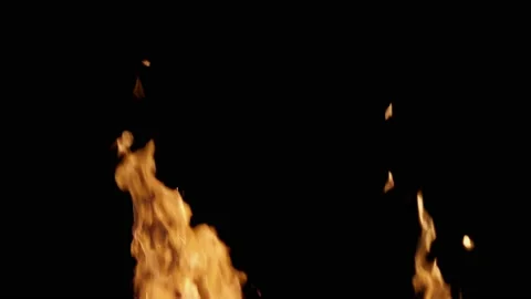 Fire Looping in slow motion isolated seamless loop, Stock Footage 113263536