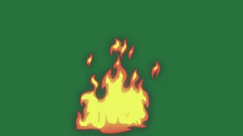 Fire Looping Transparent Background Animation Stock Footage 338015573