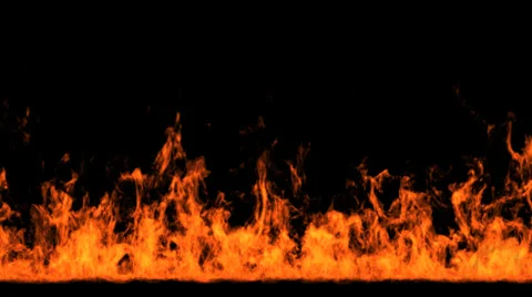 Fire Looping VFX element with Alpha channel matte. Видео 34023962