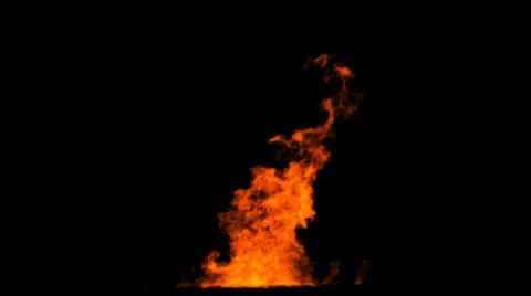 Fire Looping VFX element with Alpha channel matte. Видео 34028545