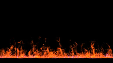 Fire Looping VFX element with Alpha channel matte. Видео 34039707