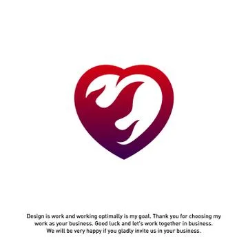 Fire Love Creative logo concepts, Flame logo template, elements and symbols,  Illustrazione stock