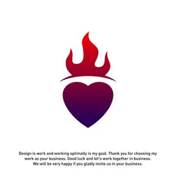 Fire Love Creative logo concepts, Flame logo template, elements and symbols,  Stock Illustration
