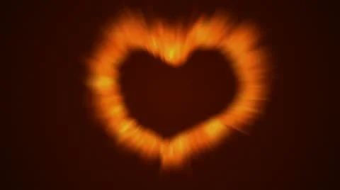 Fire love heart Stock Footage 20522463
