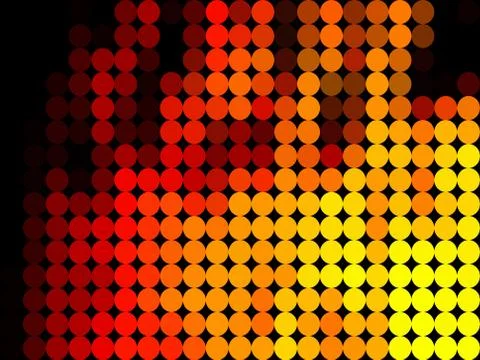Fire  low poly circle style vector mosaic background Stock Illustration