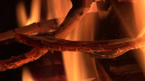 Fire with low shutter speed 库存影片 12376940