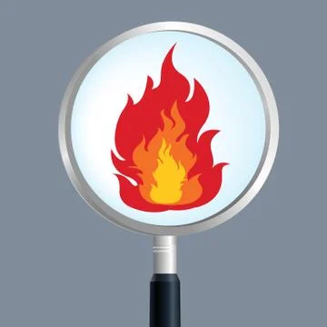 Fire magnify Stock Illustration