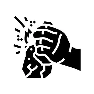 Fire making human evolution glyph icon vector illustration 스톡 일러스트