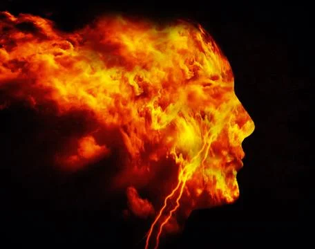 Fire man Stock Illustration