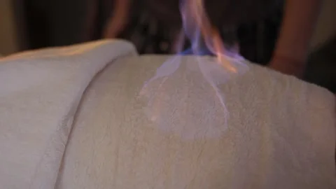 Fire massage. Stock Footage 325943106