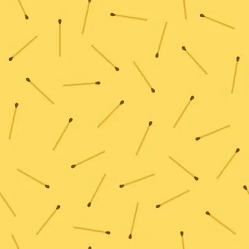 Fire match pattern. Seamless vector background Stock Illustration