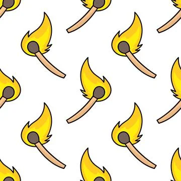 Fire matches pattern seamless textile print. repeat pattern background design 스톡 일러스트