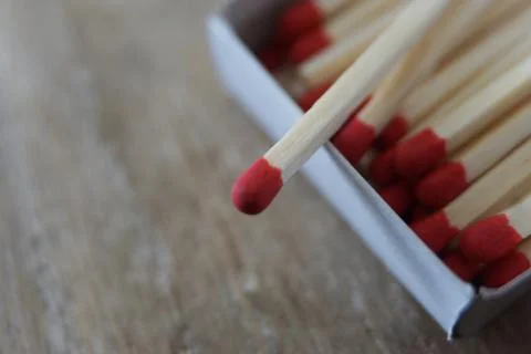 Fire Matchsticks Box Stock Photos