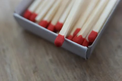 Fire Matchsticks Box Stock Photos