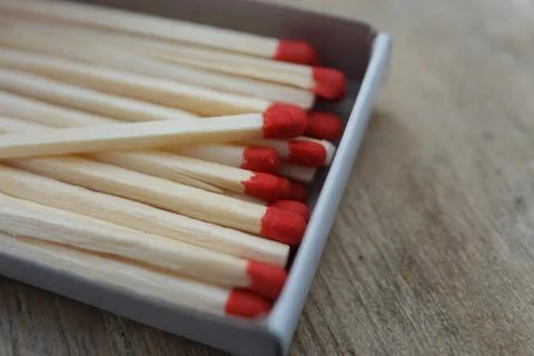 Fire Matchsticks Box Stock Photos