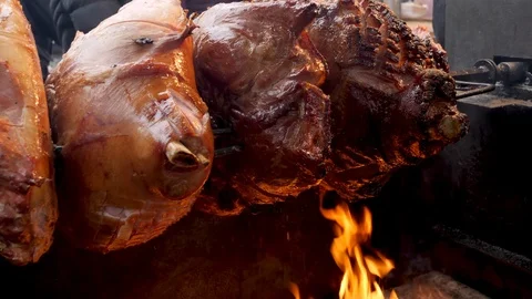 Fire-meat-1 Stock Footage 101581894