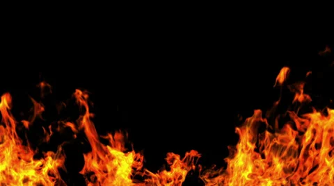 Fire Medium Shot - Logo Frame 動画素材 34284693