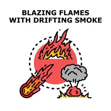 Fire, meteor, explosion icon concept vector Stock Illustration