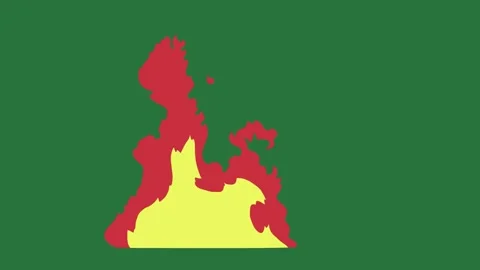 Fire in the middle of and red yellow on figure Stock-Footage 335978914