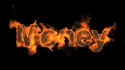 Fire money word. Stock Footage 22716424