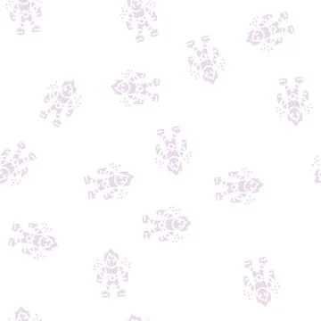 Fire monster glyph seamless pattern Illustrazione stock