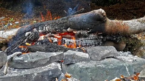 Fire since morning Stockbeeldmateriaal 80407668