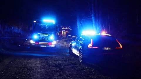 A fire, Motala, Sweden 動画素材 194699433
