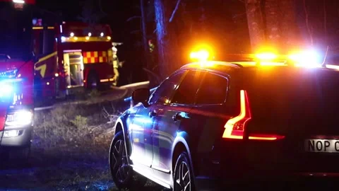 A fire, Motala, Sweden Stock Footage 194699434