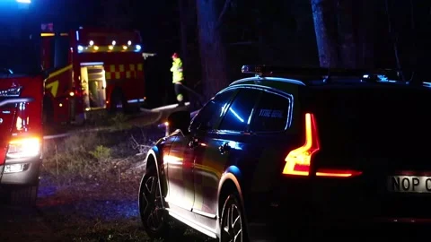 A fire, Motala, Sweden 動画素材 194699447